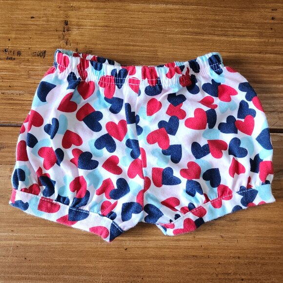 Garanimals Baby Girls' Multi Hearts Print Knit Shorts Size 3-6 Months - Picture 3 of 4